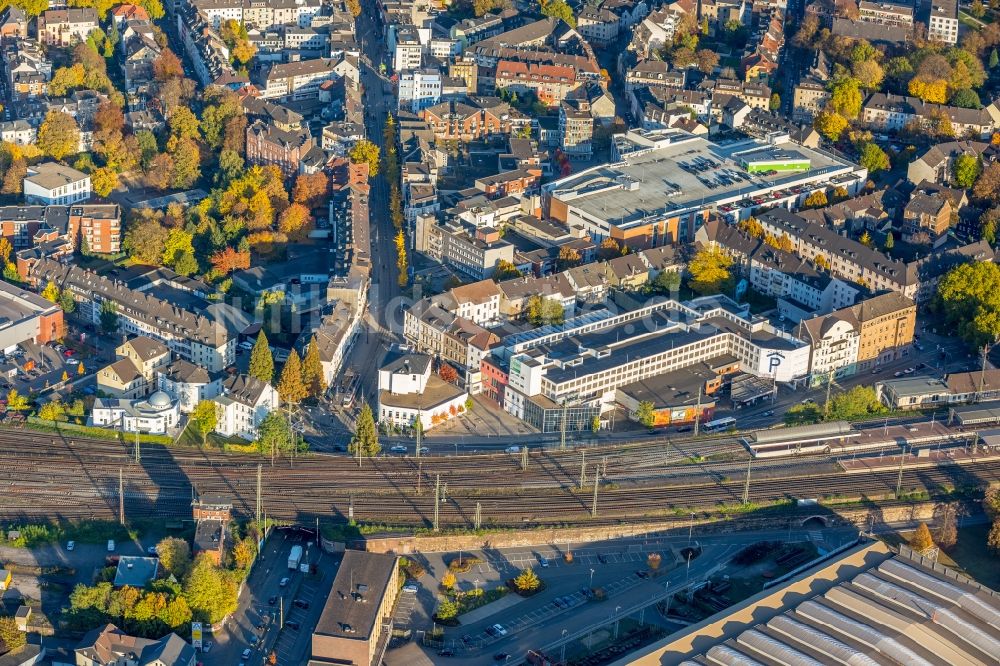 Luftbild Witten - Bahn- Brückenbauwerk Eisenbahnbrücke Herbeder Straße - Bahnhofstraße in Witten im Bundesland Nordrhein-Westfalen