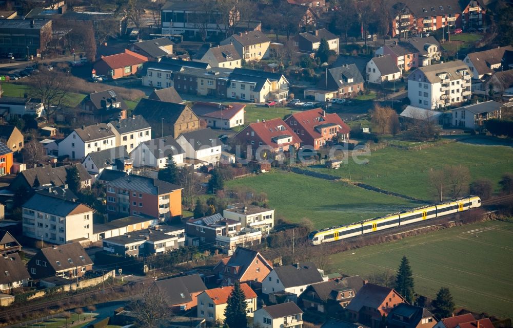 Luftbild Hamm - Bahn- Kreuzung der Schienen- und Gleisanlagen der Deutschen Bahn in Hamm im Bundesland Nordrhein-Westfalen