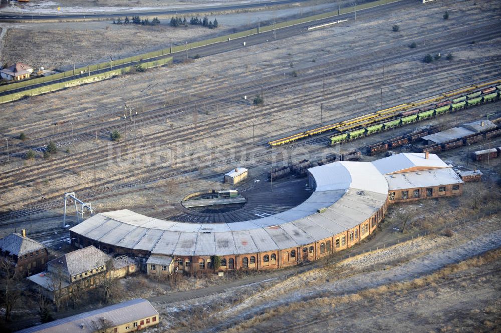 Luftaufnahme Oebisfelde - Bahn- und Ragierbahnhof Oebisfelde in Sachsen-Anhalt