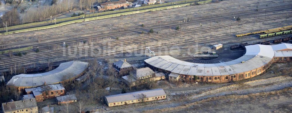 Oebisfelde von oben - Bahn- und Ragierbahnhof Oebisfelde in Sachsen-Anhalt