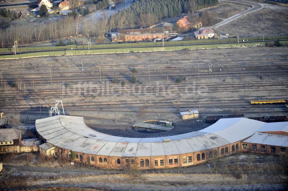 Oebisfelde aus der Vogelperspektive: Bahn- und Ragierbahnhof Oebisfelde in Sachsen-Anhalt