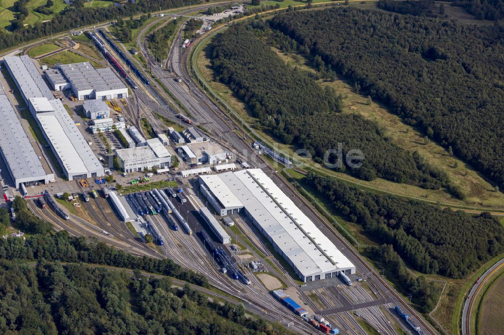 Luftbild Wegberg - Bahnbetriebswerk und Ausbesserungswerk für Schienenfahrzeuge in Wegberg im Bundesland Nordrhein-Westfalen, Deutschland