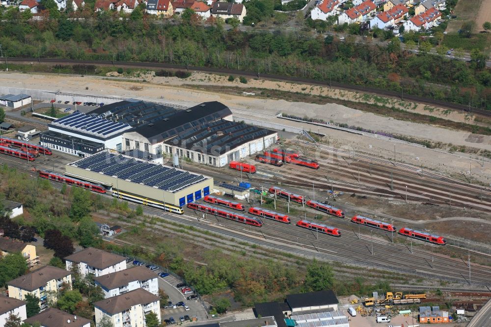 Luftbild Weil am Rhein - Bahnbetriebswerk und Ausbesserungswerk von Zügen des Personentransportes im Ortsteil Haltingen in Weil am Rhein im Bundesland Baden-Württemberg, Deutschland