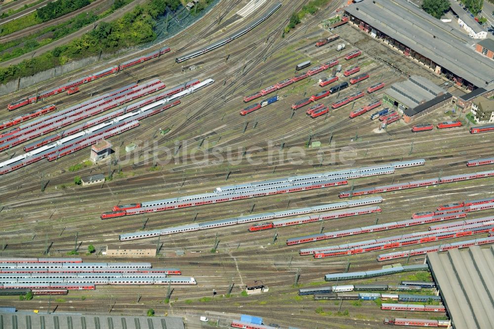 Luftbild Stuttgart - Bahnbetriebswerk und Ausbesserungswerk von Zügen des Personentransportes in Stuttgart im Bundesland Baden-Württemberg