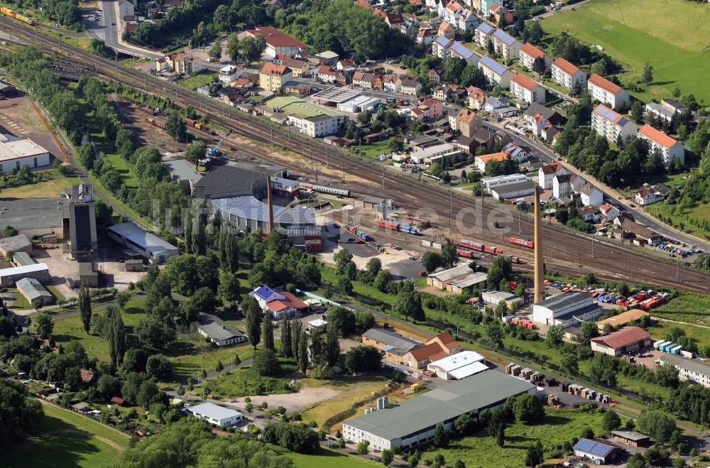 Eisenach aus der Vogelperspektive: Bahnbetriebswerk Eisenach im Bundesland Thüringen