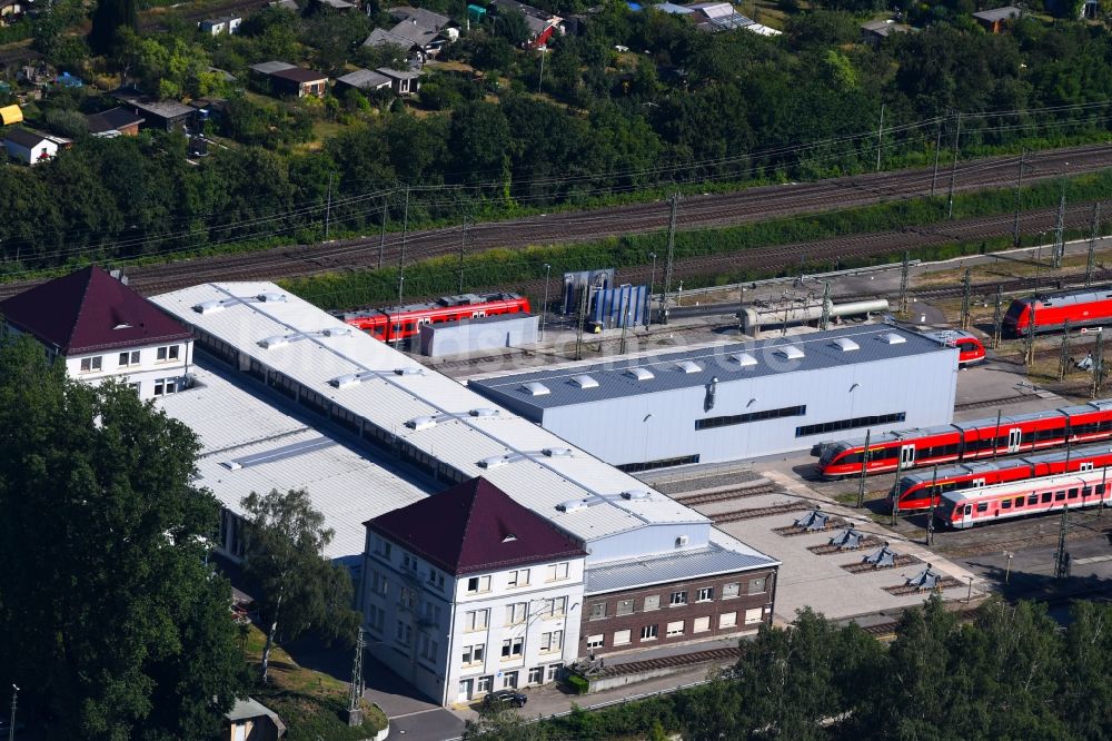 Karlsruhe aus der Vogelperspektive: Bahnbetriebswerk in Karlsruhe im Bundesland Baden-Württemberg, Deutschland