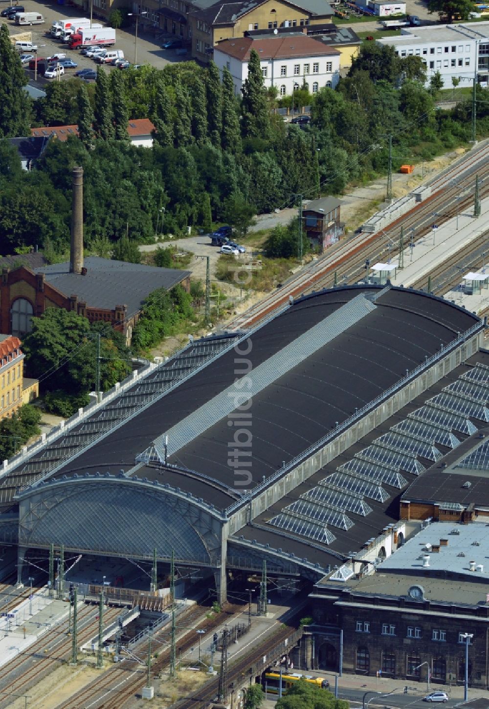 Luftbild Dresden - Bahnhof Dresden-Neustadt der Deutschen Bahn im Bundesland Sachsen