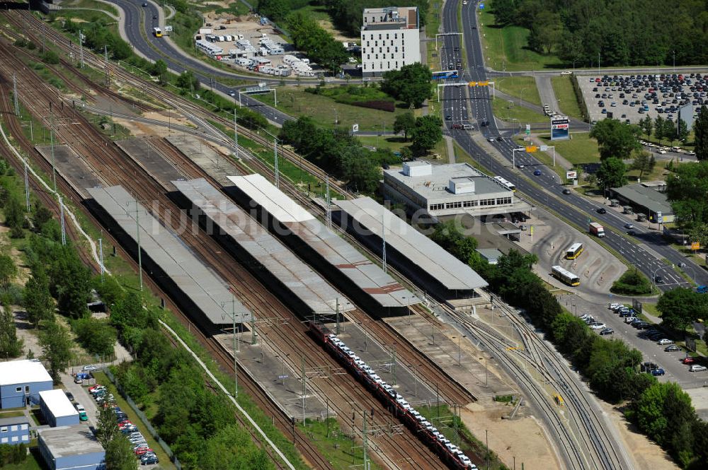 Schönefeld von oben - Bahnhof Flughafen Berlin-Schönefeld