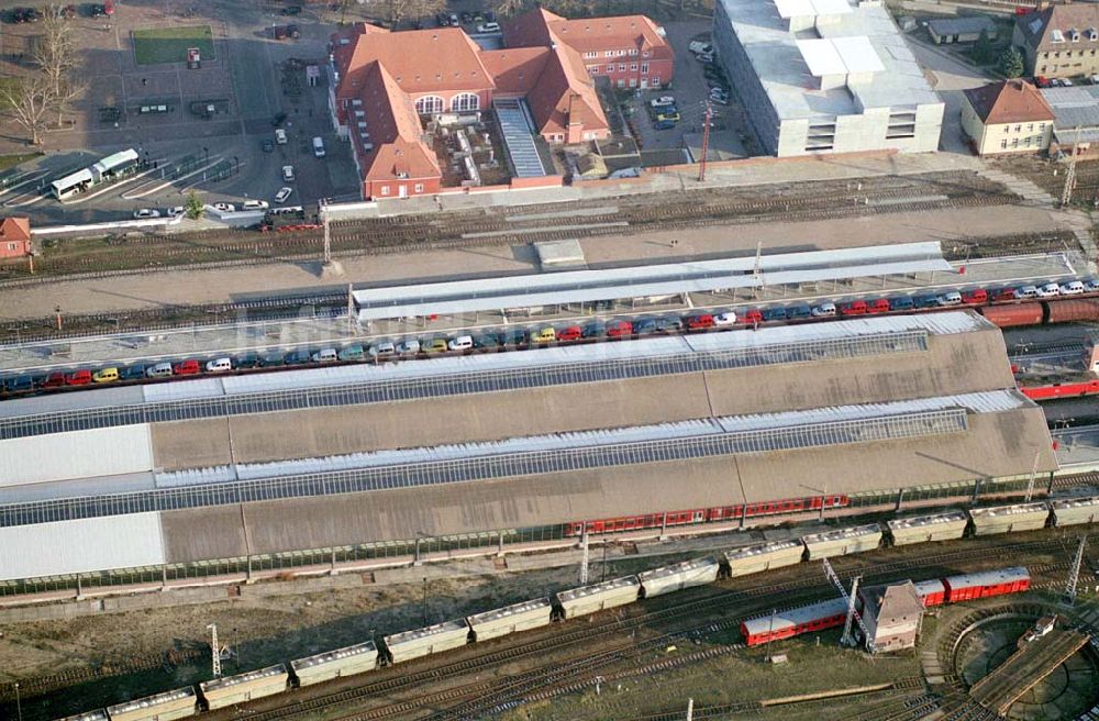 Frankfurt-Oder von oben - 18.12.2003 Bahnhof, Frankfurt-Oder.