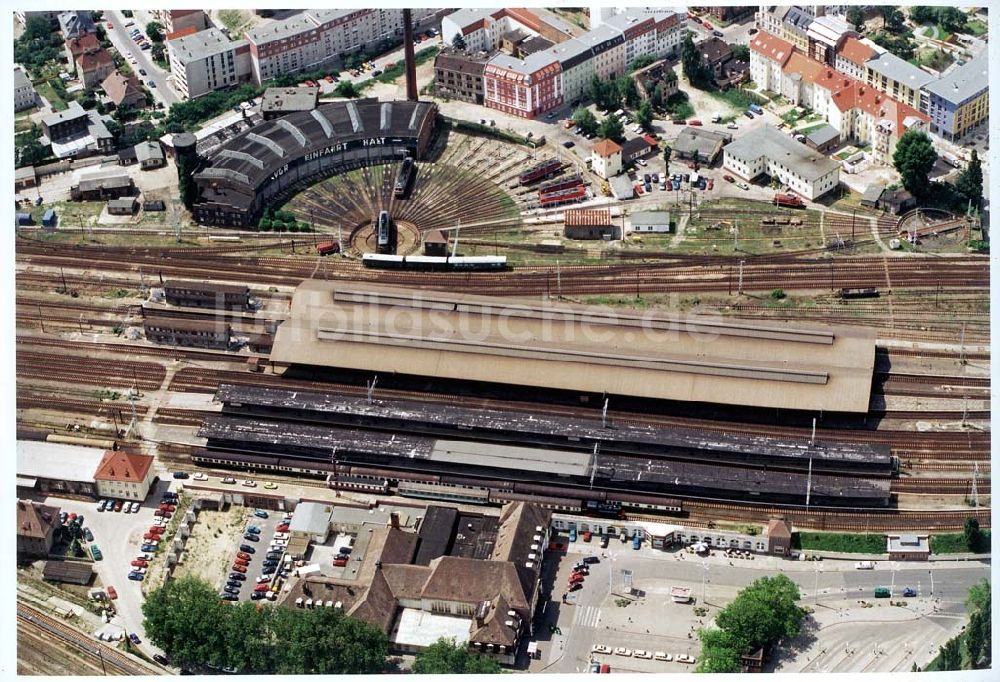 Luftaufnahme Frankfurt / Oder - Bahnhof Frankfurt / Oder.