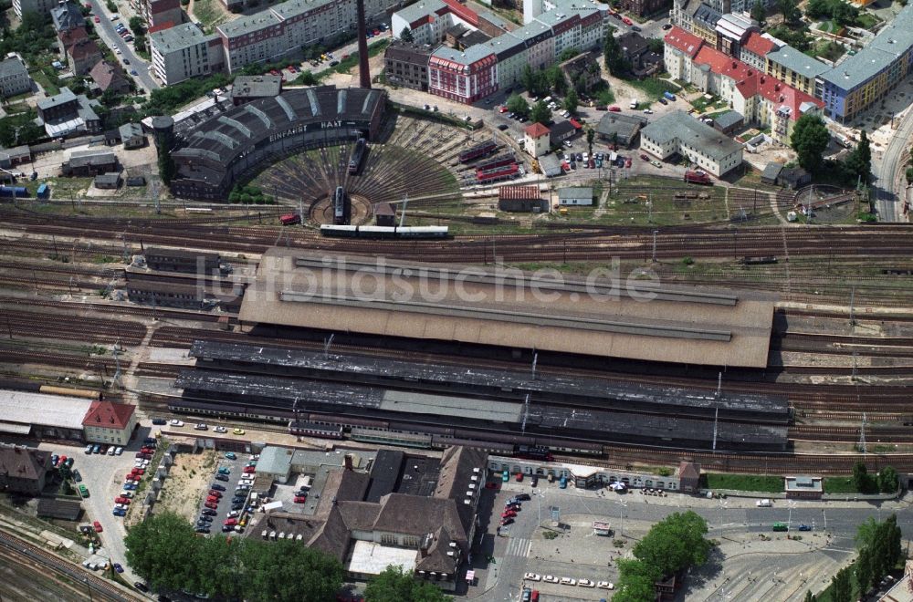 Luftaufnahme Frankfurt Oder - Bahnhof in Frankfurt Oder im Bundesland Brandenburg