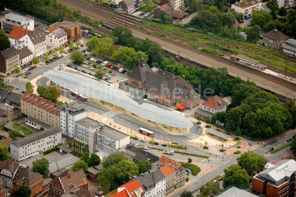 Luftaufnahme Herne - Bahnhof Herne im Bundesland Nordrhein-Westfalen