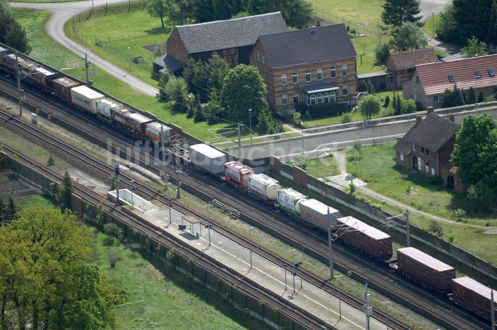 Gardelegen OT Jävenitz von oben - Bahnhof Jävenitz in Sachsen-Anhalt