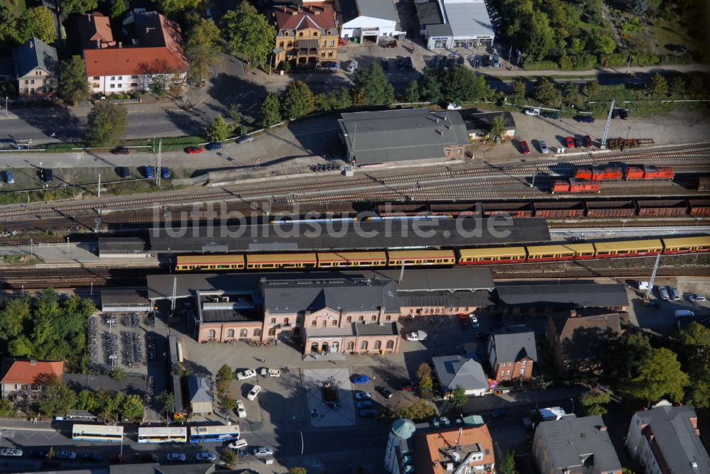 Luftbild Königs Wusterhausen - Bahnhof von Königs Wusterhausen in Brandenburg