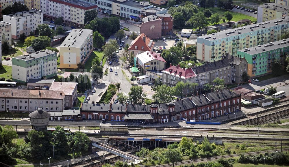 Luftaufnahme Kostrzyn / Küstrin - Bahnhof Kostrzyn