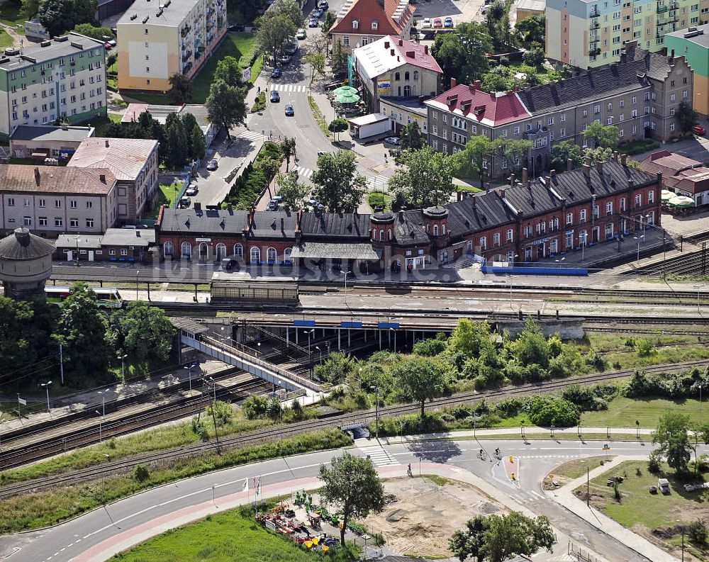 Luftbild Kostrzyn / Küstrin - Bahnhof Kostrzyn