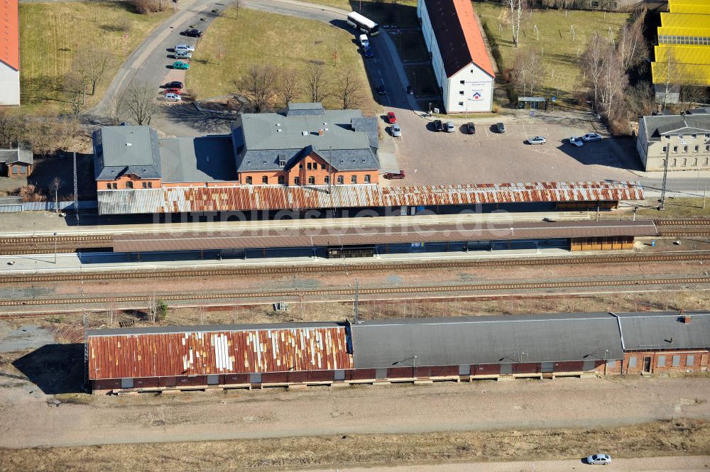 Luftaufnahme Mittweida - Bahnhof in Mittweida