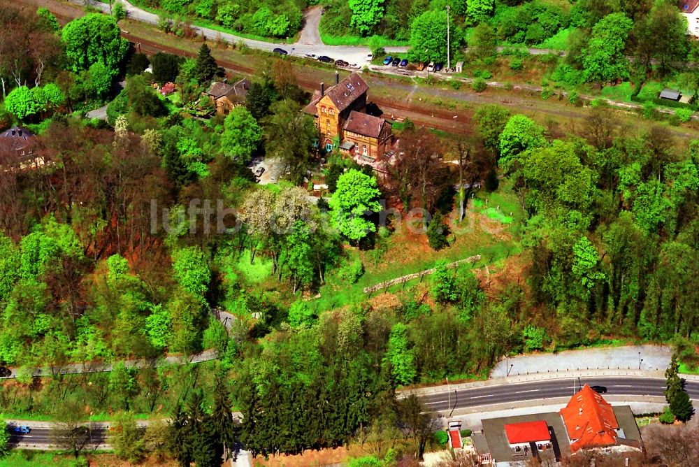 Luftaufnahme Mettmann - Bahnhof Neanderthal bei Mettmann in Nordrhein-Westfalen NRW