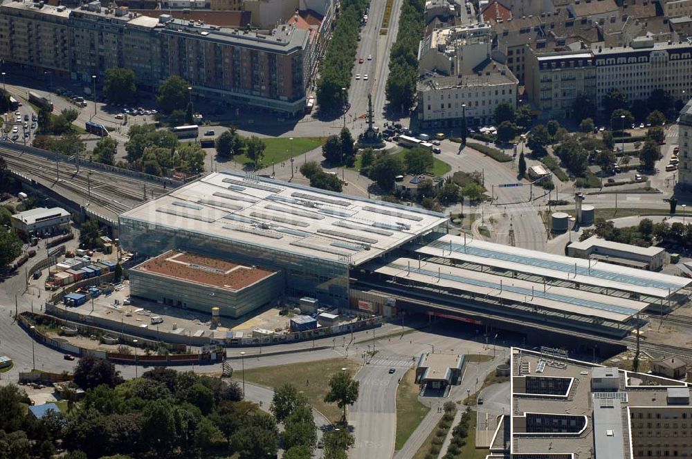 Luftaufnahme Wien - Bahnhof am Praterstern (Wien)