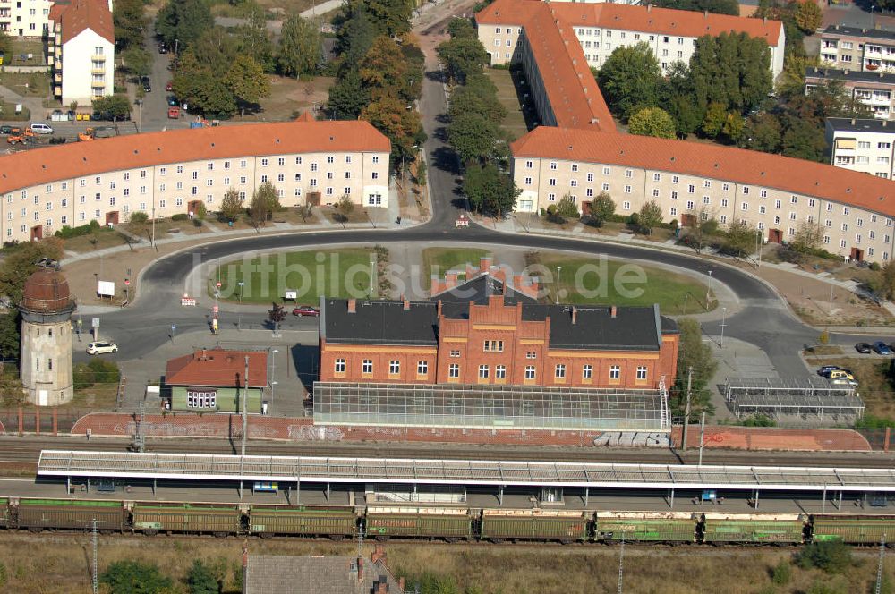 Luftbild Rathenow - Bahnhof Rathenow