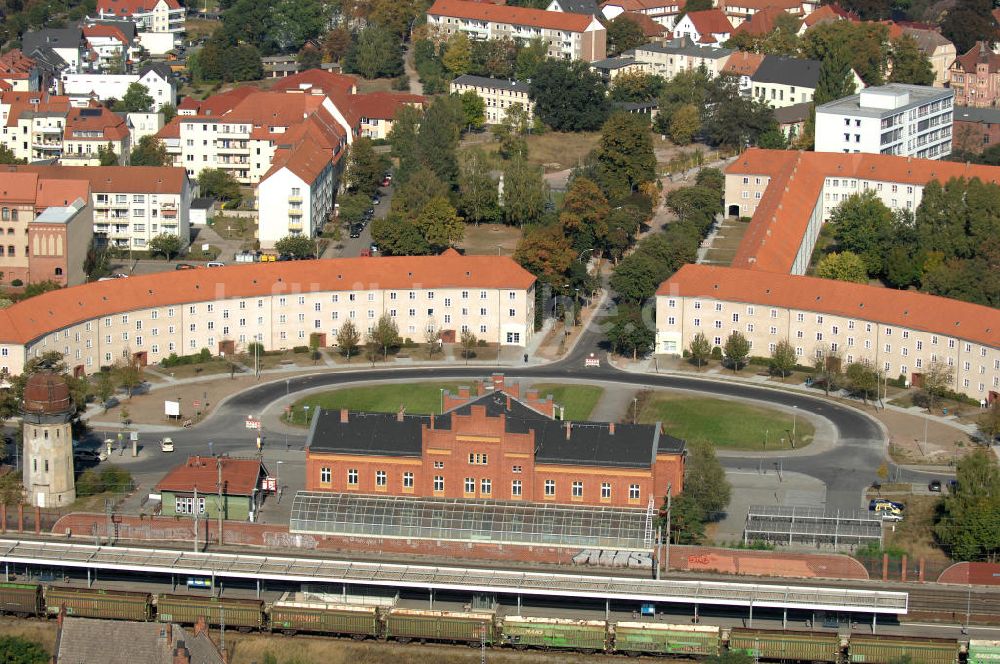 Luftaufnahme Rathenow - Bahnhof Rathenow