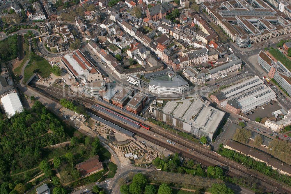 Luftbild Mainz - Bahnhof Römisches Theater in Mainz im Bundesland Rhineland-Pfalz