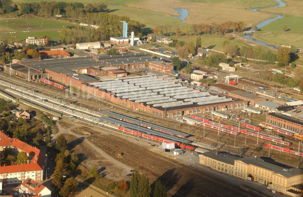 Luftbild Wittenberge - Bahnhof Wittenberge