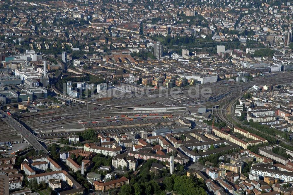 Luftbild Zürich - Bahnhof Zürich Hardbrücke