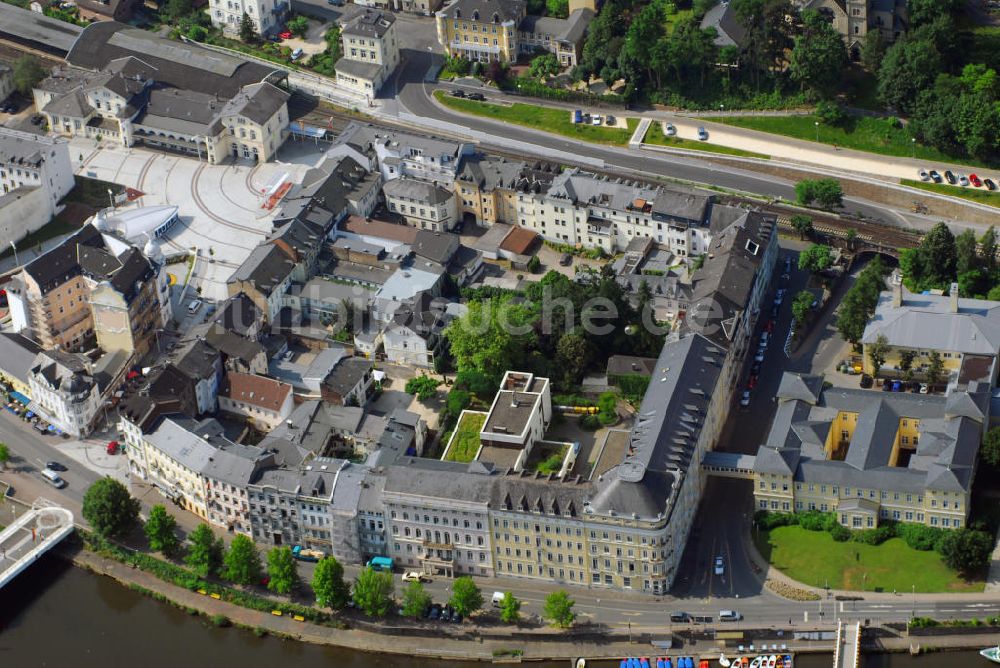 Bad Ems von oben - Bahnhofsviertel Bad Ems