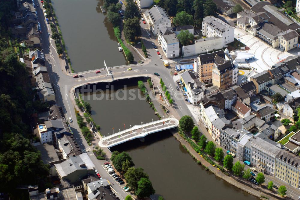 Luftbild Bad Ems - Bahnhofsviertel an der Lahn in Bad Ems