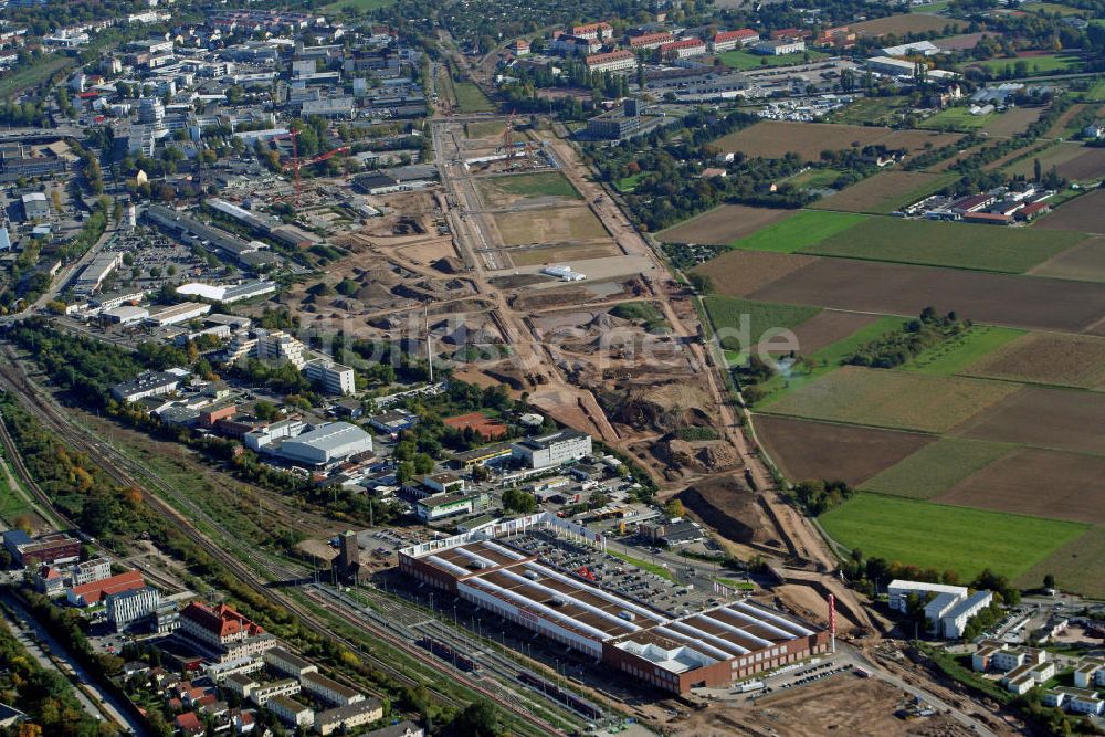 Luftaufnahme Heidelberg - Bahnstadt Heidelberg