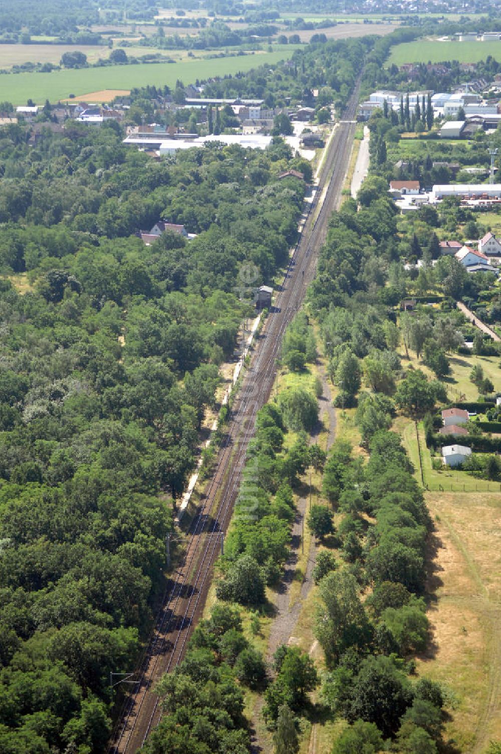 Luftbild Dessau-Roßlau - Bahnstrecke zwischen Dessau-Roßlau und Bitterfeld-Wolfen