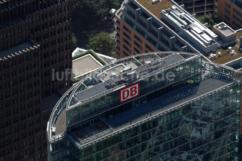 Berlin von oben - Bahntower am Sony Center am Potsdamer Platz