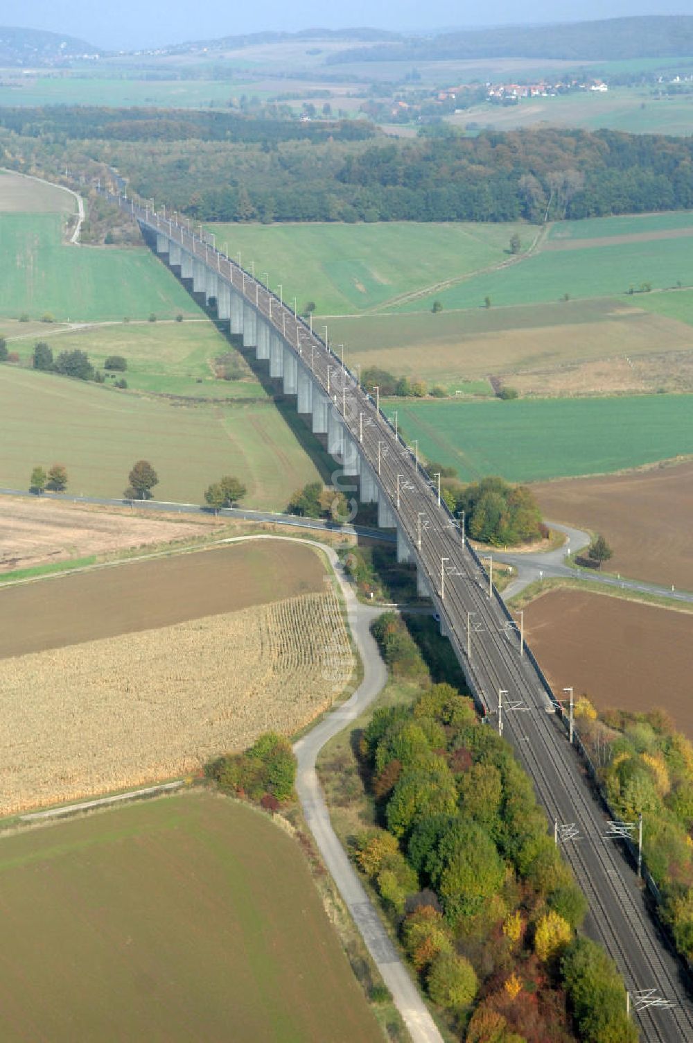 Luftbild Ohlenrode - Bahntrasse über die L486 bei Ohlenrode