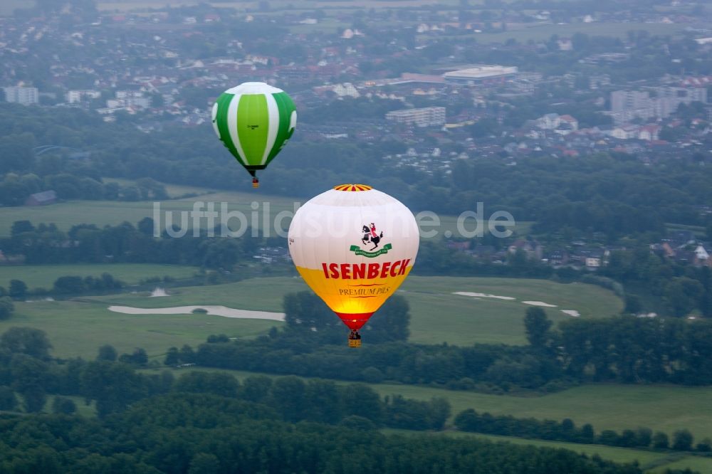 Hamm von oben - Ballonfahrt in Hamm im Bundesland Nordrhein-Westfalen