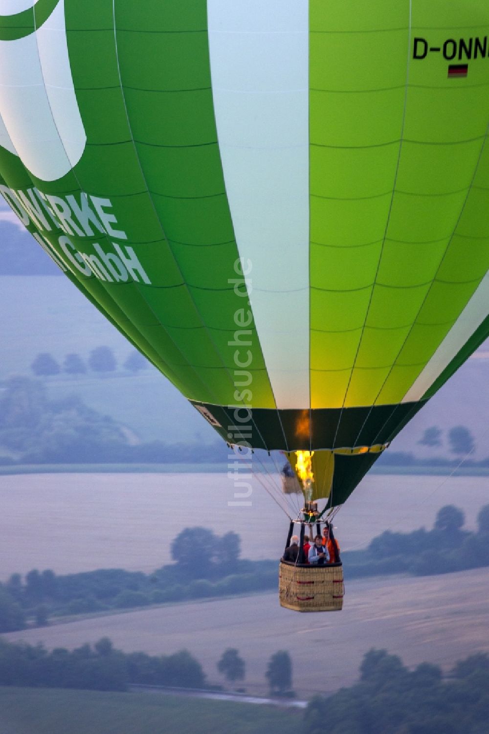 Hamm von oben - Ballonfahrt in Hamm im Bundesland Nordrhein-Westfalen