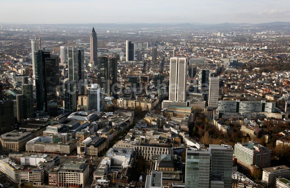 Frankfurt am Main aus der Vogelperspektive: Bankenviertel Frankfurt am Main