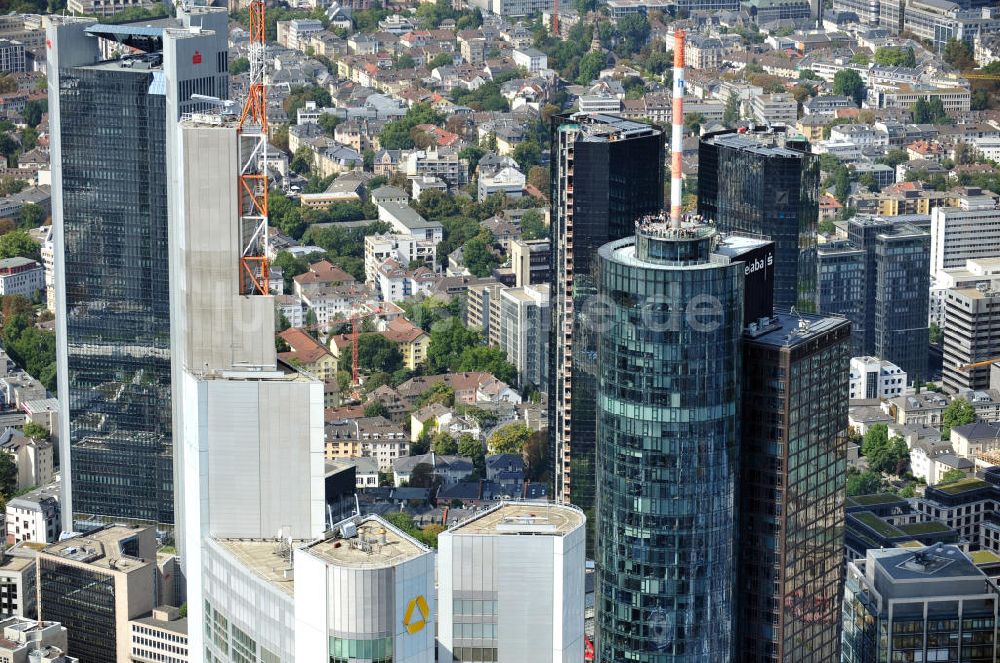 Frankfurt am Main aus der Vogelperspektive: Bankenviertel Frankfurt am Main in Hessen