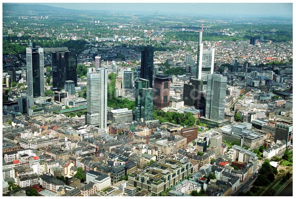 Frankfurt am Main von oben - Bankenviertel Frankfurt/Main