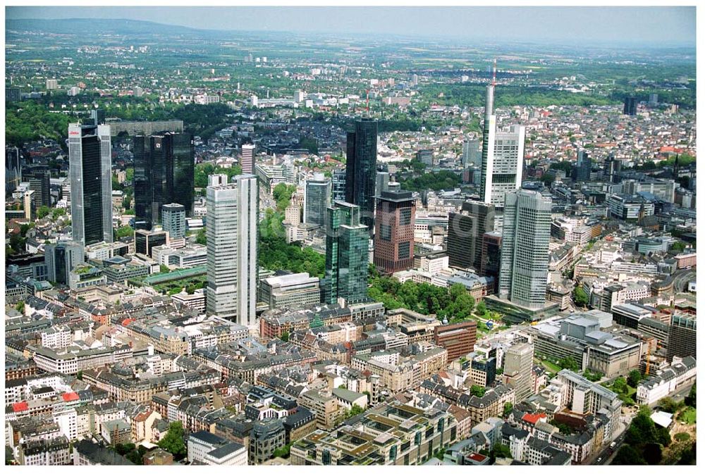 Frankfurt am Main aus der Vogelperspektive: Bankenviertel Frankfurt/Main