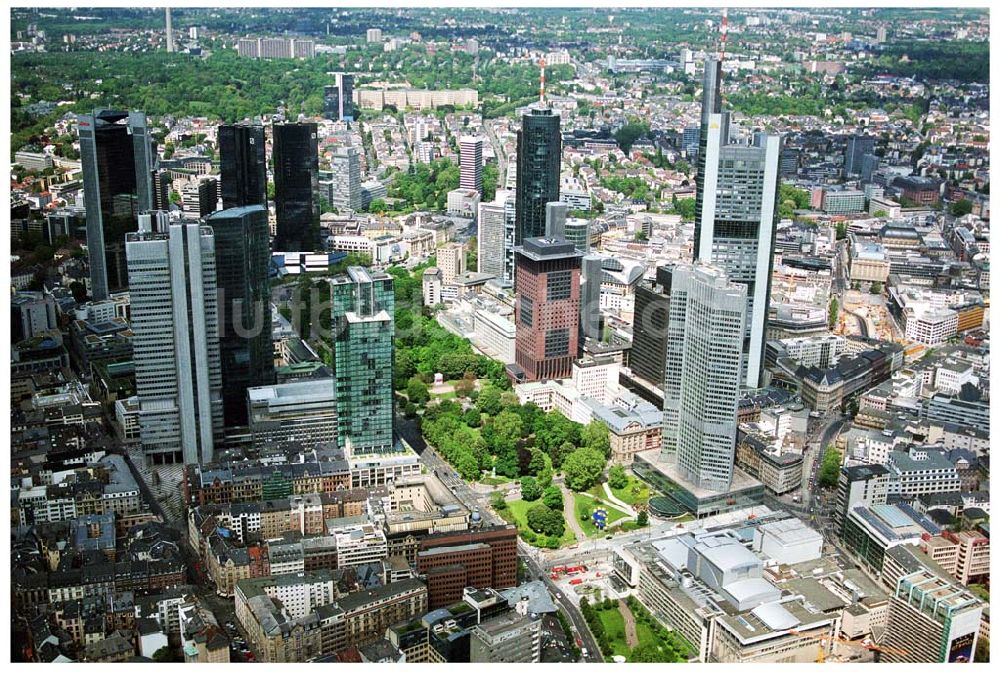 Frankfurt am Main aus der Vogelperspektive: Bankenviertel Frankfurt/Main