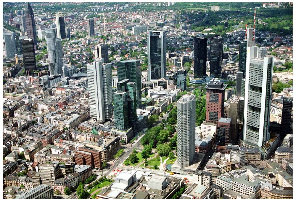 Frankfurt am Main aus der Vogelperspektive: Bankenviertel Frankfurt/Main