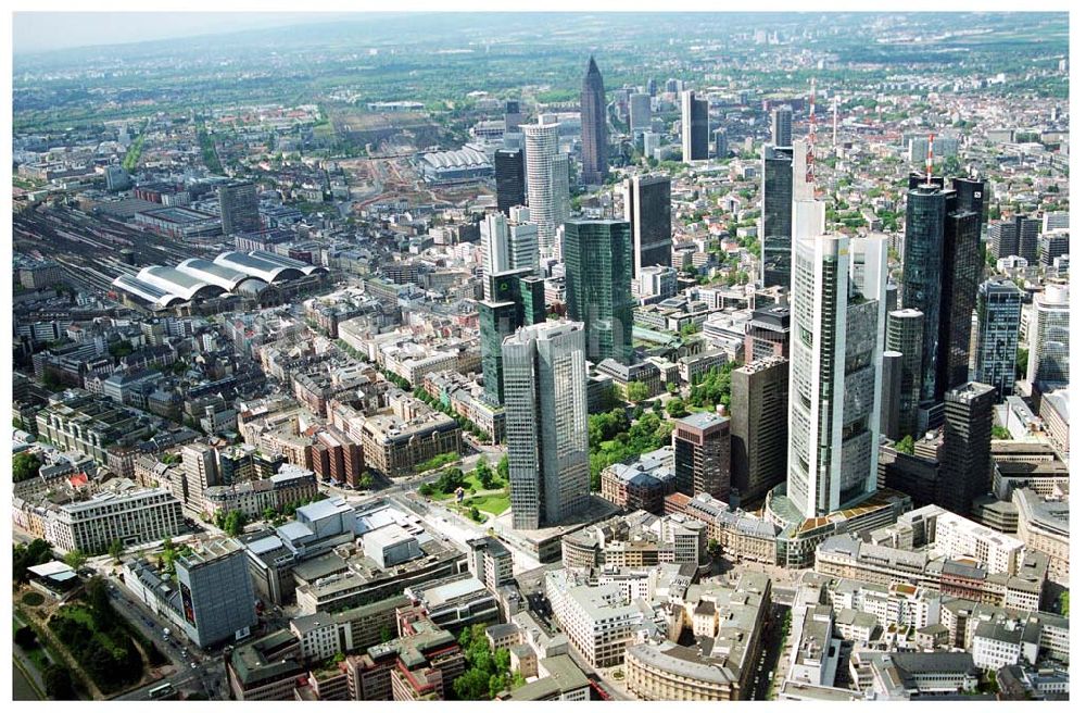 Frankfurt am Main aus der Vogelperspektive: Bankenviertel Frankfurt/Main