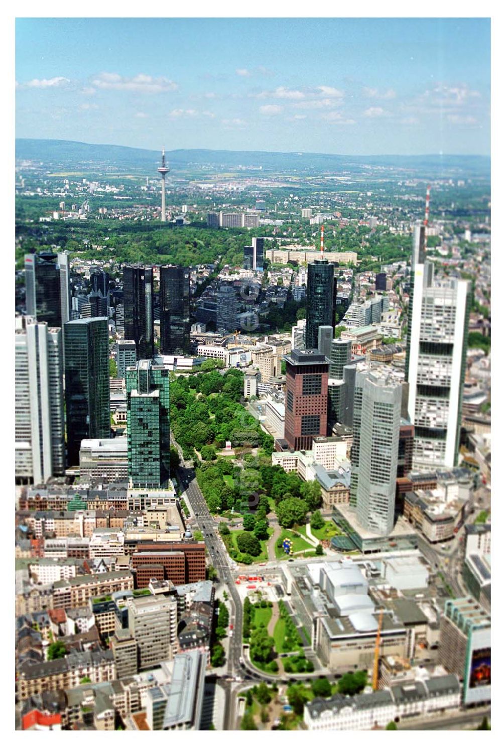 Frankfurt am Main aus der Vogelperspektive: Bankenviertel Frankfurt/Main