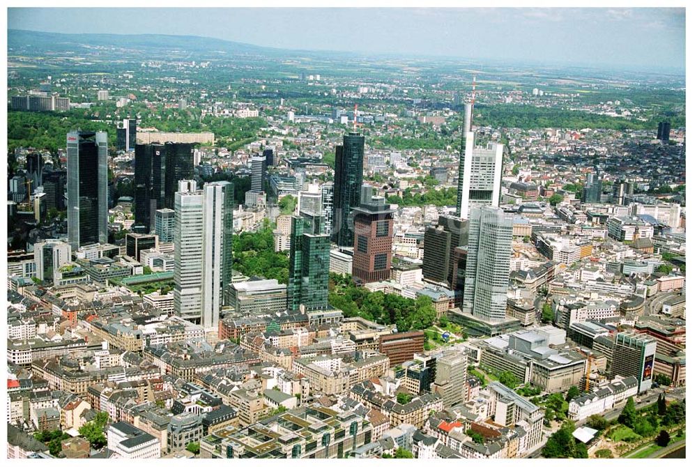 Frankfurt am Main von oben - Bankenviertel Frankfurt/Main