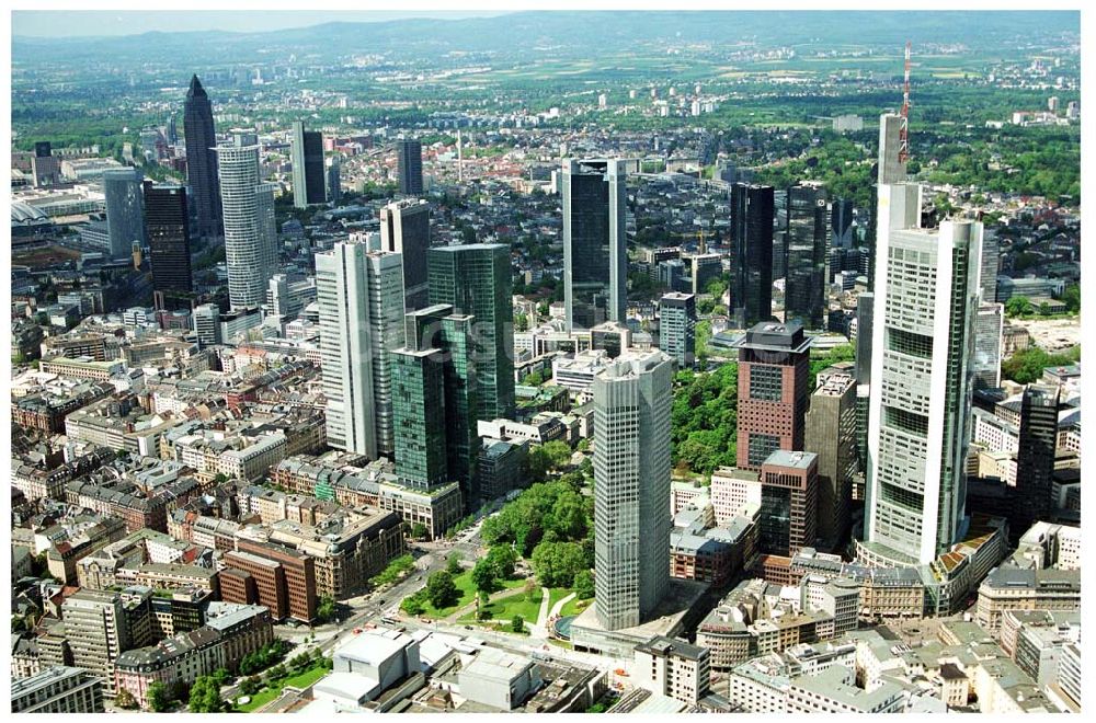 Frankfurt am Main von oben - Bankenviertel Frankfurt/Main