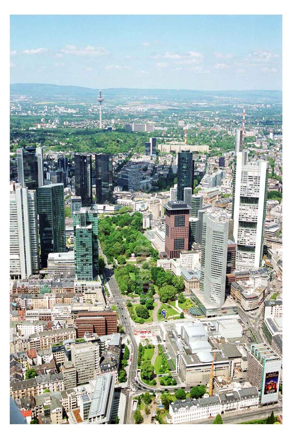 Frankfurt am Main von oben - Bankenviertel Frankfurt/Main