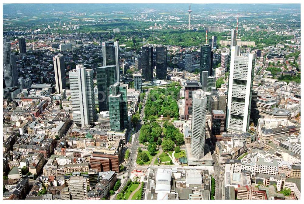 Frankfurt am Main aus der Vogelperspektive: Bankenviertel Frankfurt/Main