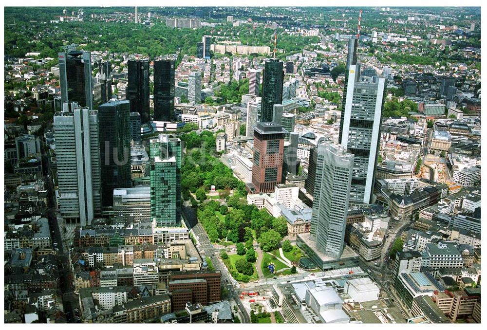 Frankfurt am Main von oben - Bankenviertel Frankfurt/Main