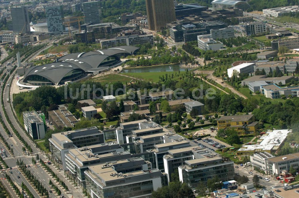 Luxemburg von oben - Bankenviertel in Luxemburg